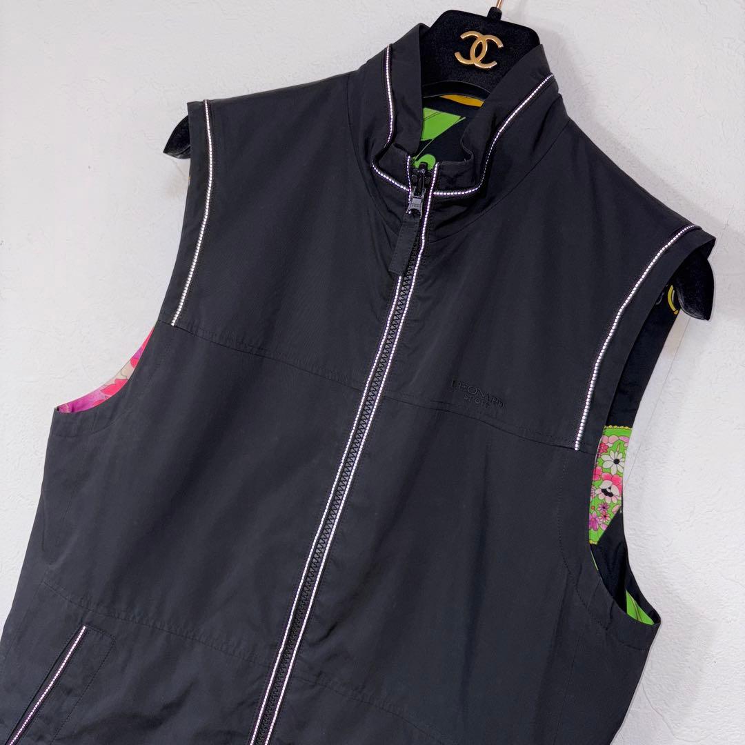 83美品　LEONARDレオナール リバーシブル　ベスト