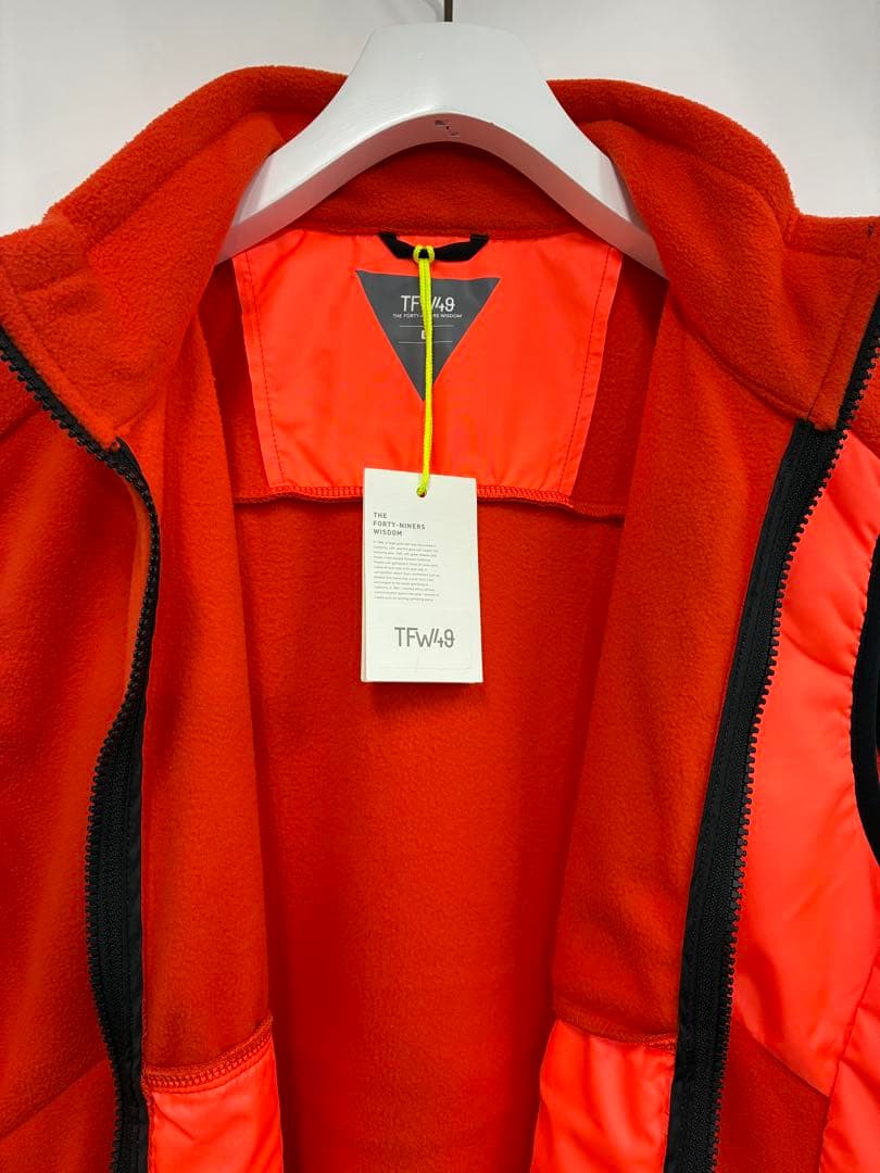 未使用タグ付★TFW49 コンビネーション フリースベスト メンズL オレンジ