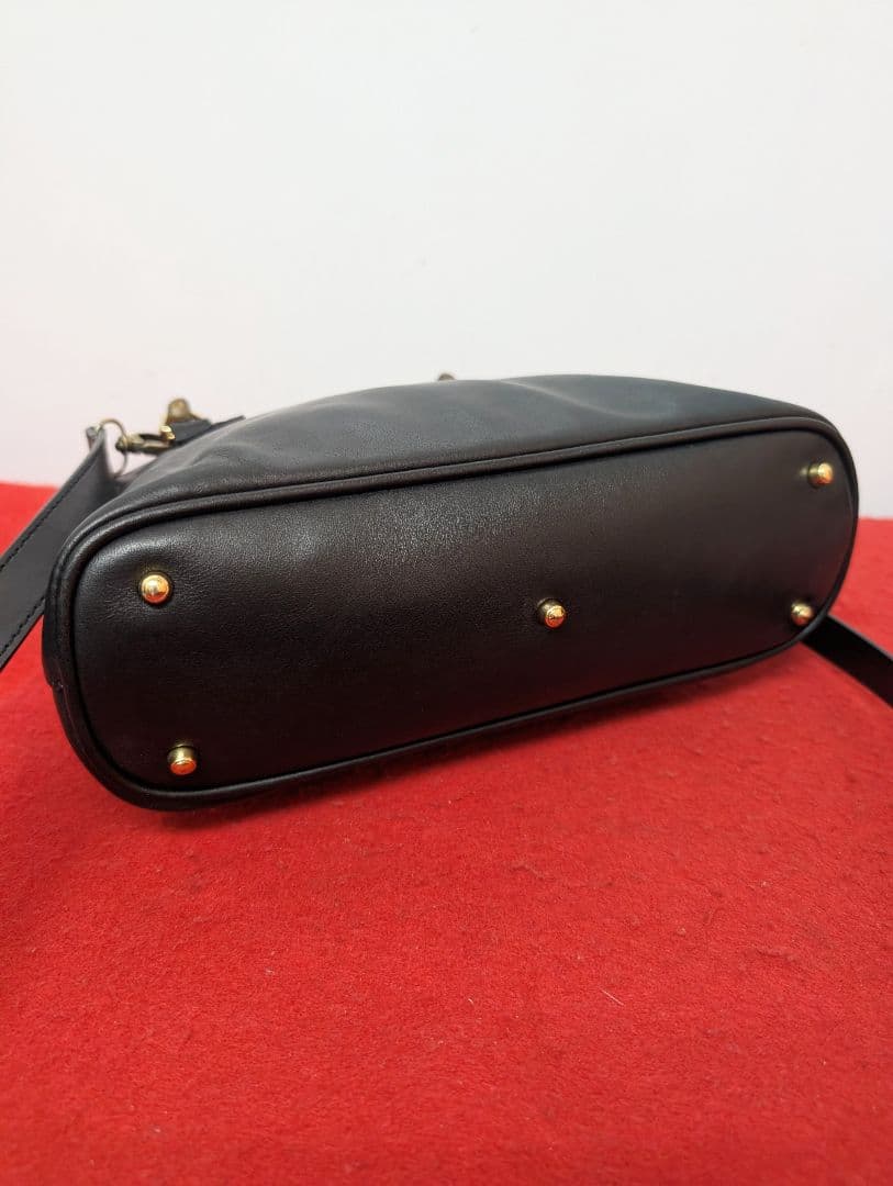 美品 極希少！Gucci バンブー レザーミニハンドバッグ ショルダーバッグ廃盤