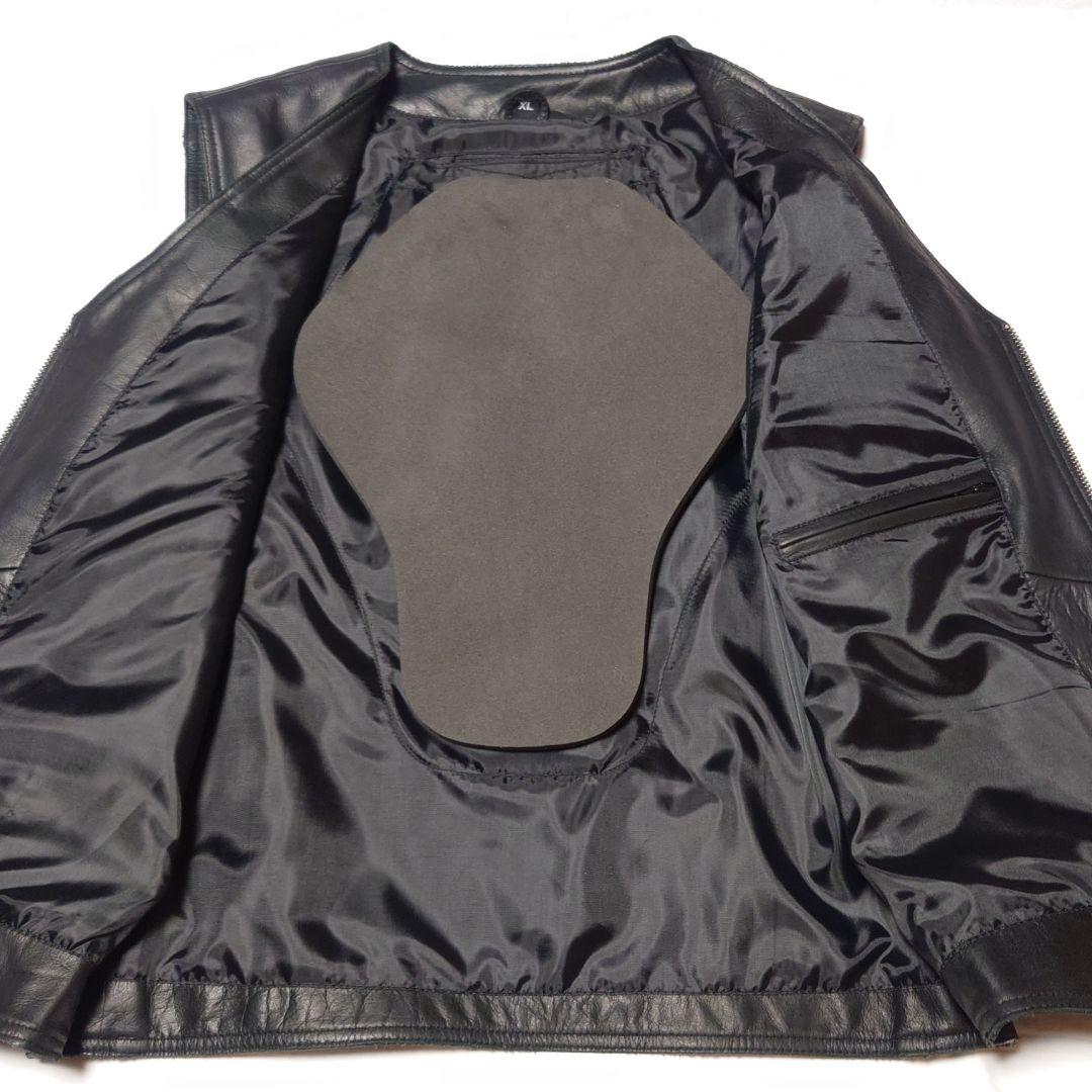 【最終価格！】【未使用品】デグナー レザーベストV-17 ブラック サイズ XL