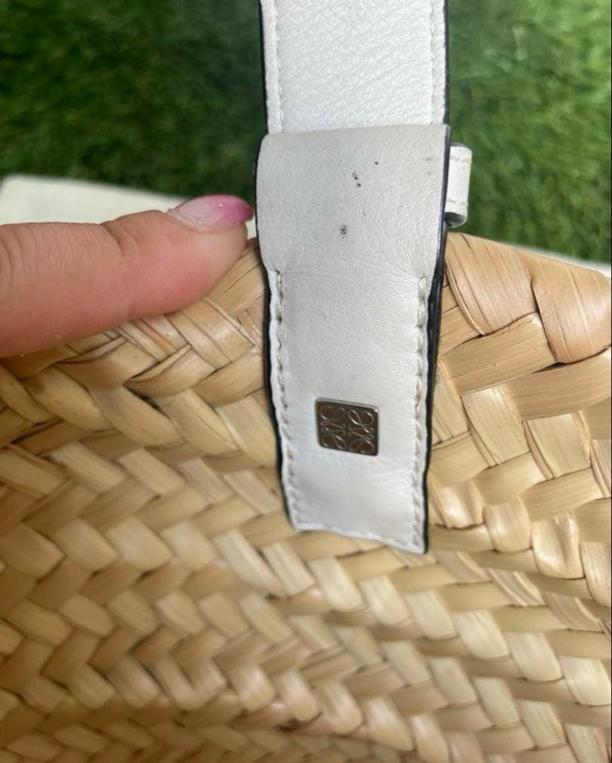 LOEWE かごバッグ ベージュ/ホワイト　ロエベ