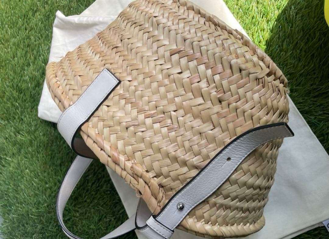 LOEWE かごバッグ ベージュ/ホワイト　ロエベ