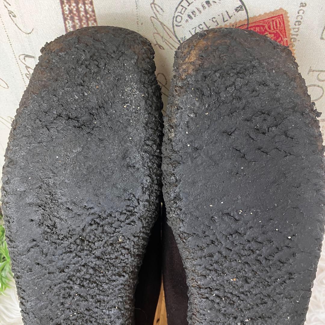 クラークス ナタリー　ワラビー　モカシン　スエード　ブラウン　ダークブラウン