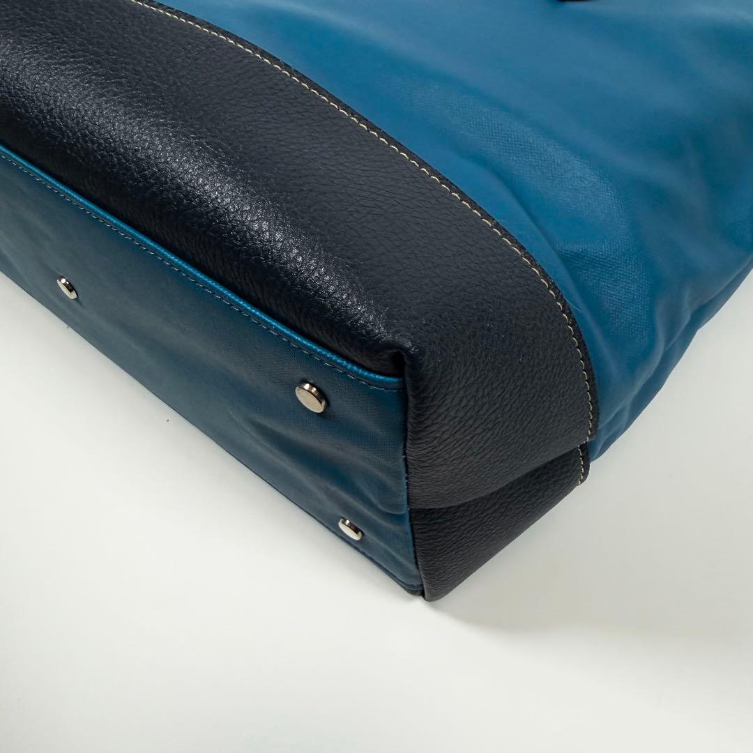【極美品】豊岡鞄　craftsmanship ビジネスバッグ　2way ブルー系