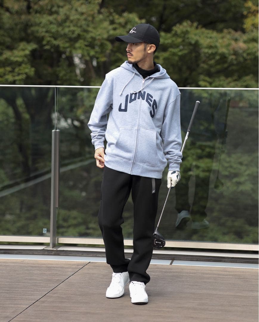 【別注】JONES / フロント刺繍 フルジップフーディー