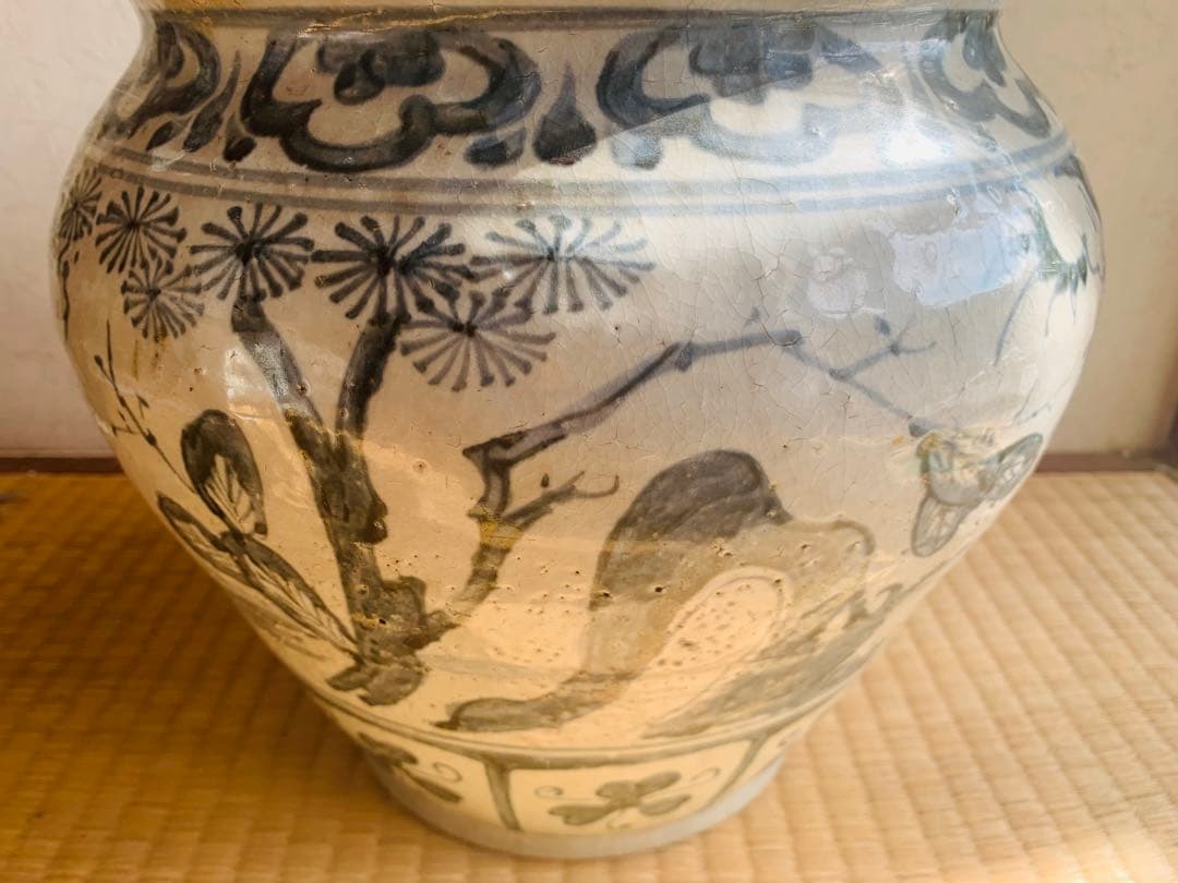 中国明時代早期染付大缶