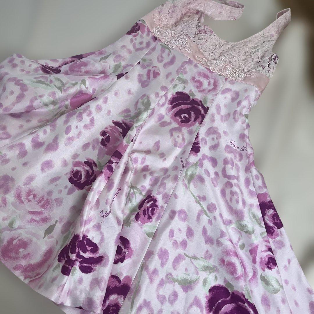 ジーザスディアマンテ サイズ40 ぼかしバラ柄小悪魔ワンピ