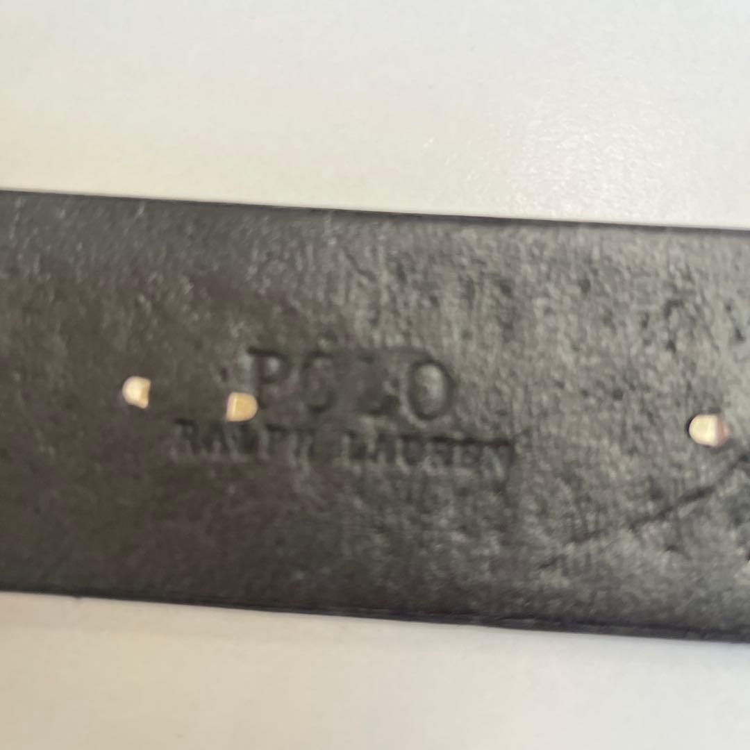 お値下げ　ポロラルフローレン　スタッズ 黒レザーベルト