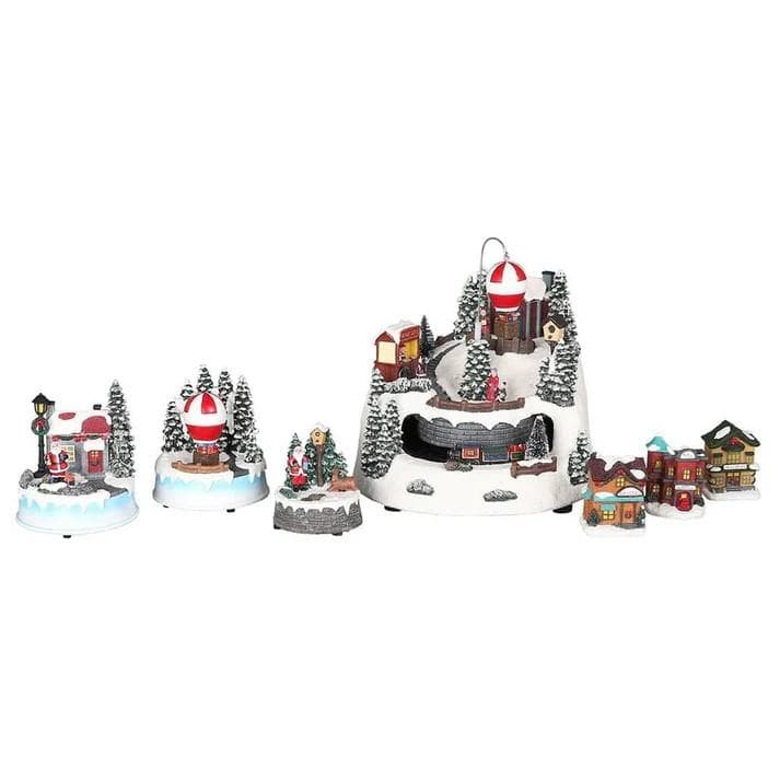 新品未開封　ダルトン LED クリスマスヴィレッジ 汽車 気球 飾り