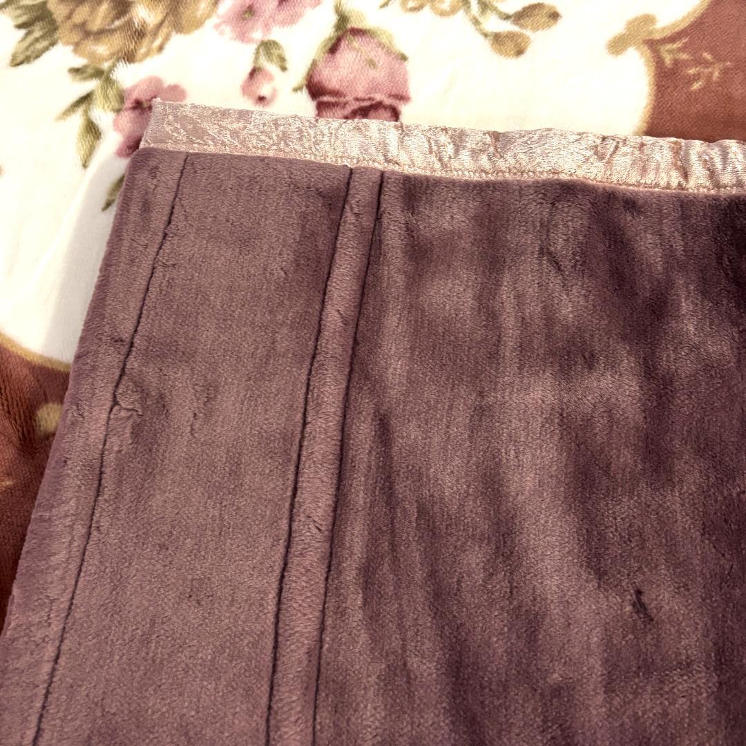 【新品】アクリル新合繊合わせ毛布 シングルサイズ 　ブラウン　日本製