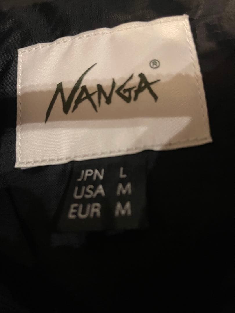 美品！ナンガ　オーロラダウンジャケット　ブラック　Lサイズ