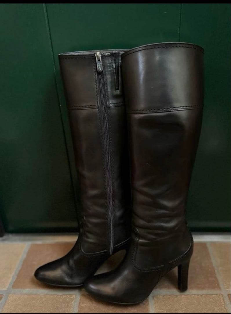 yukimaru・銀座かねまつ・黒、ダークブラウン ブーツ2足