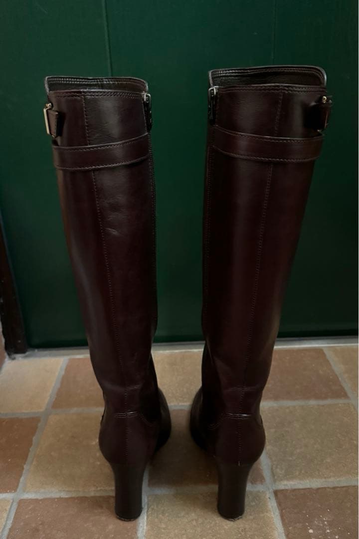 yukimaru・銀座かねまつ・黒、ダークブラウン ブーツ2足