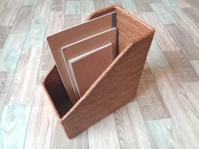 マガジンラック●無地●アタ●バリ島●1045.2●ブックケース●アジアン雑貨