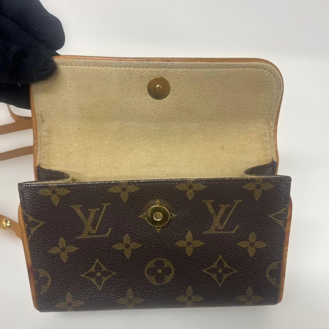 み*ず様 ルイヴィトン モノグラム ポシェット フロランティーヌ レザーベルト付