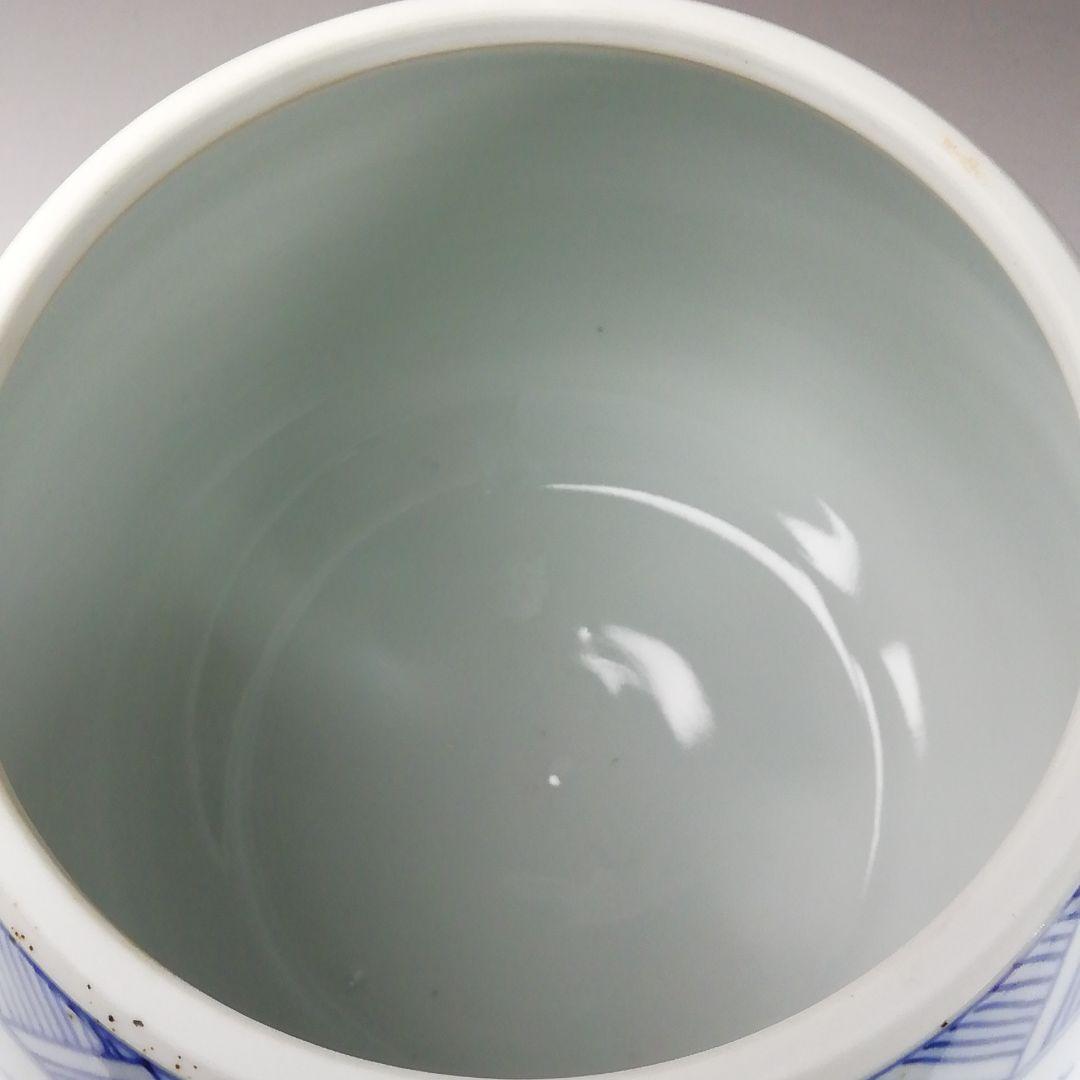 Ｔ１９６　水指　『染付芋頭　水指』『加藤和峰造』　共箱　茶道具