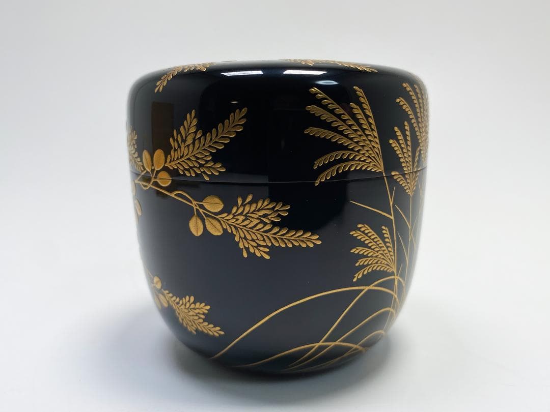 秋草に月 関口輔聖 蒔絵 大棗 尋牛斎 久田宗也 書付 茶道具 共箱