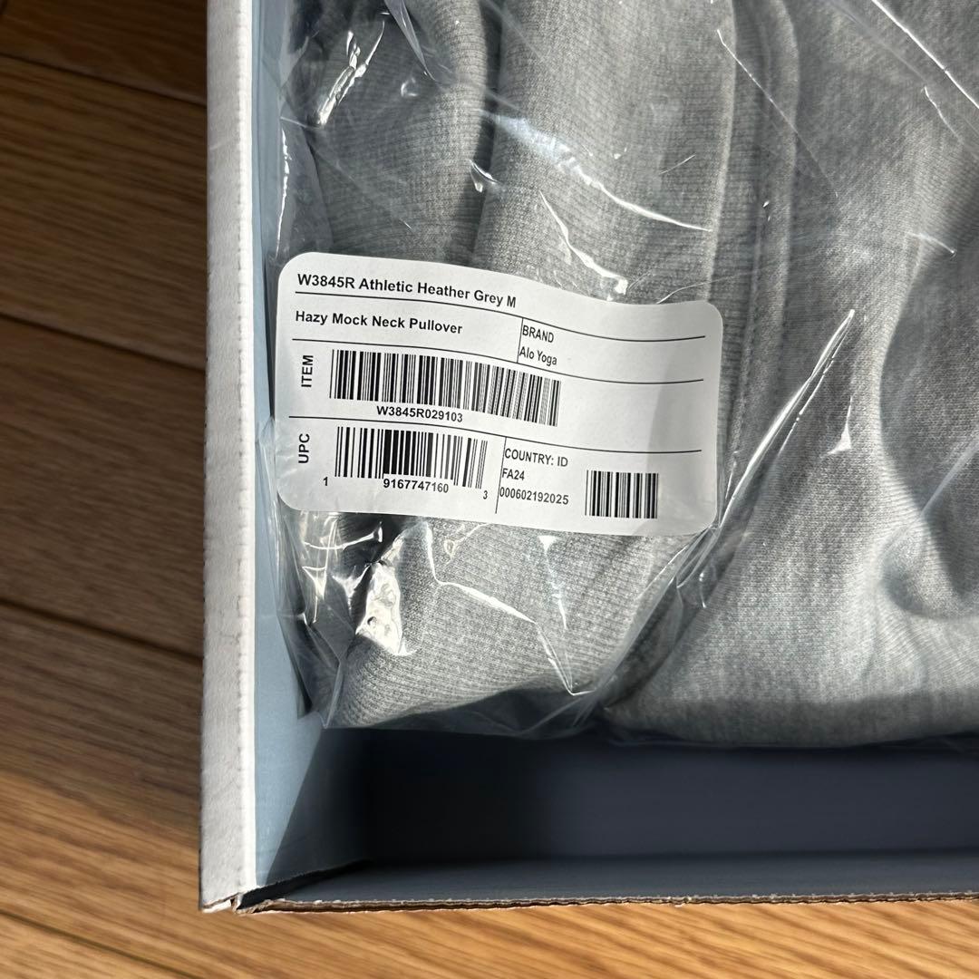 ヘイジー モックネック プルオーバー グレー Mサイズ