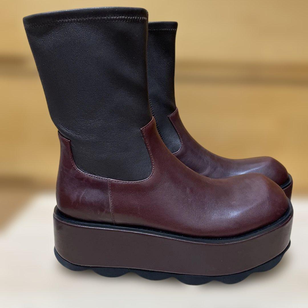 MANA ワイドボリュームストレッチブーツ 37size 23.5㌢未使用級