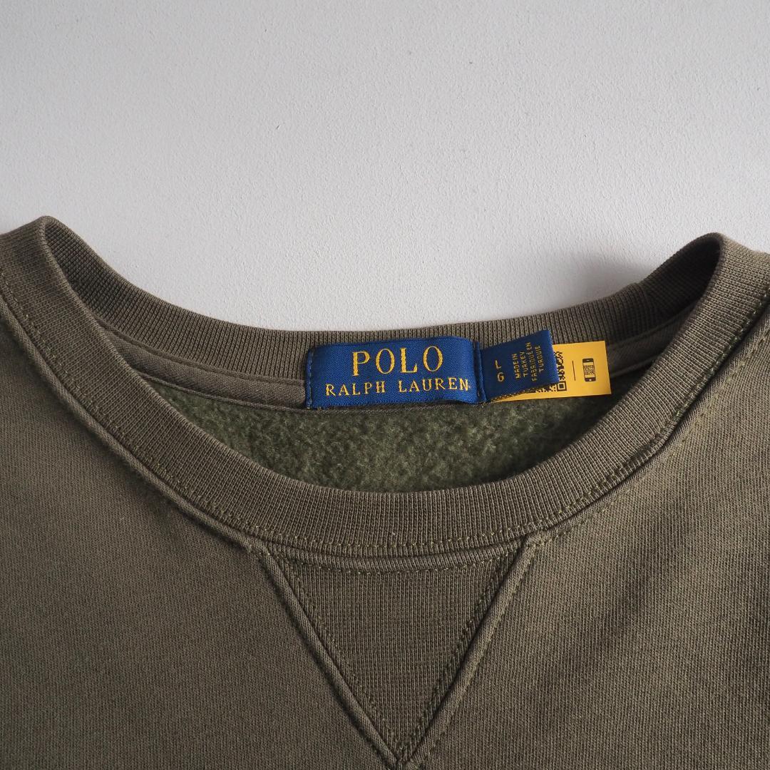 ラルフローレン　スウェット　トレーナー　カーキ　ポロベア　美品