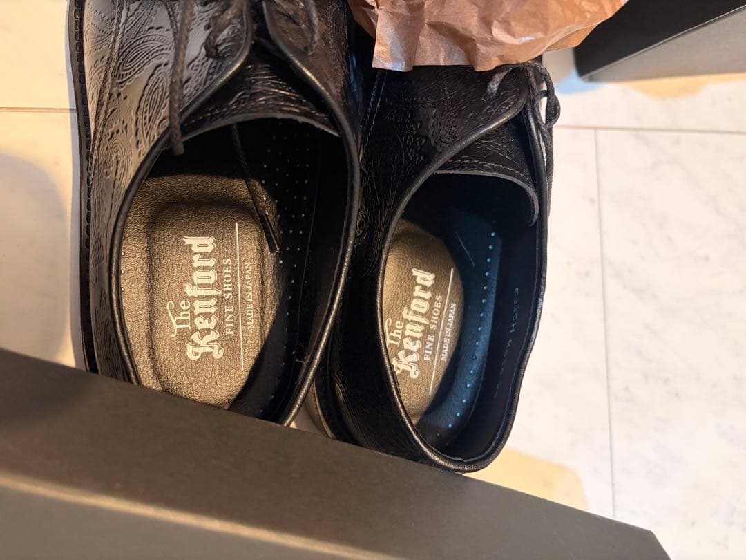 The Kenford ブラックペイズリー　25cm ドレスシューズ