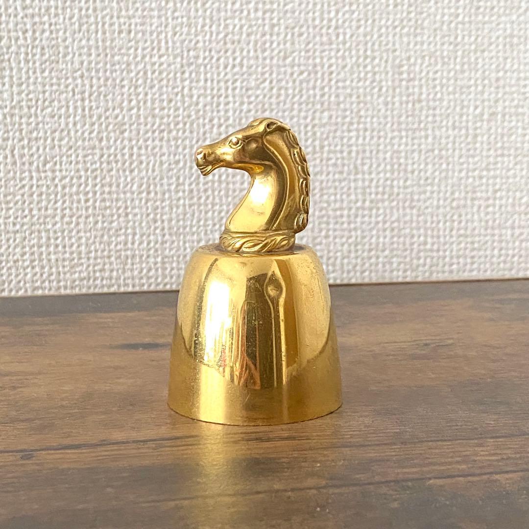 HERMS エルメス 真鍮 テーブルベル 馬モチーフ ヴィンテージ 卓上ベル