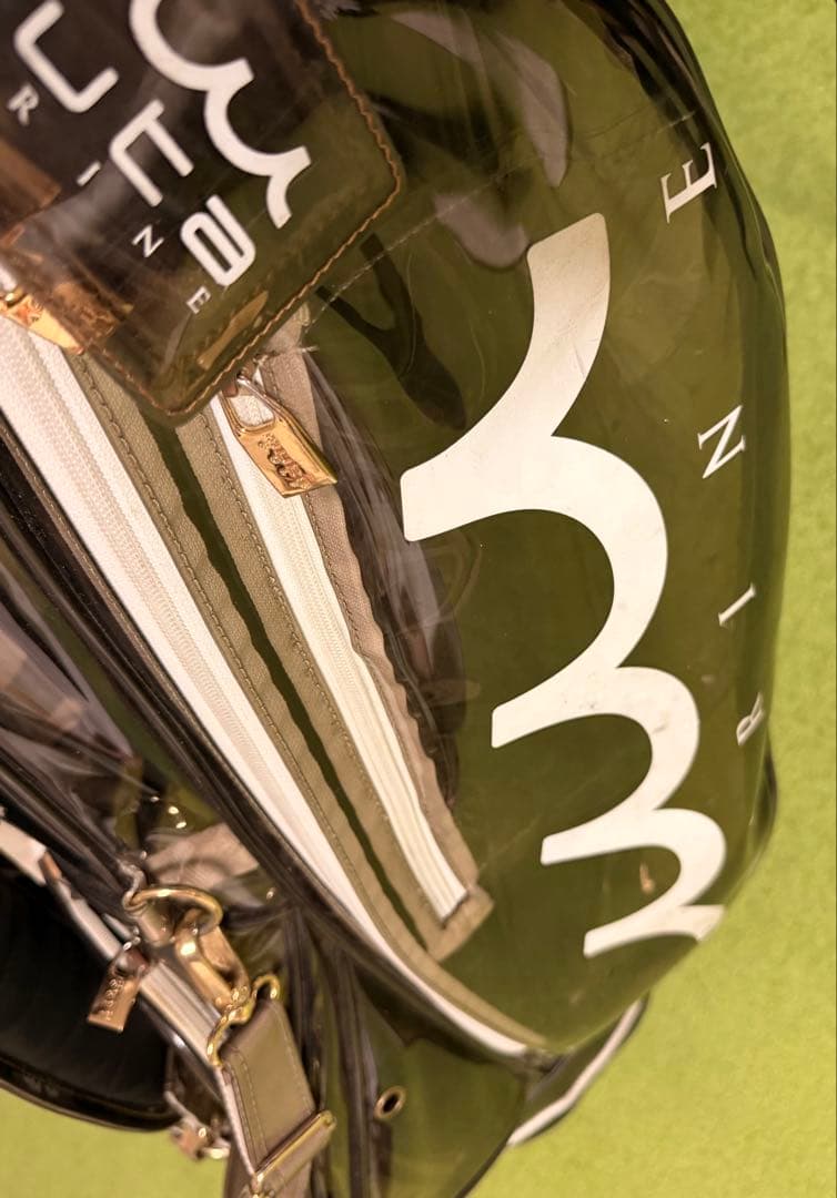 MUTA marin スタンド キャディバッグ ブラウン/クリア スケルトン