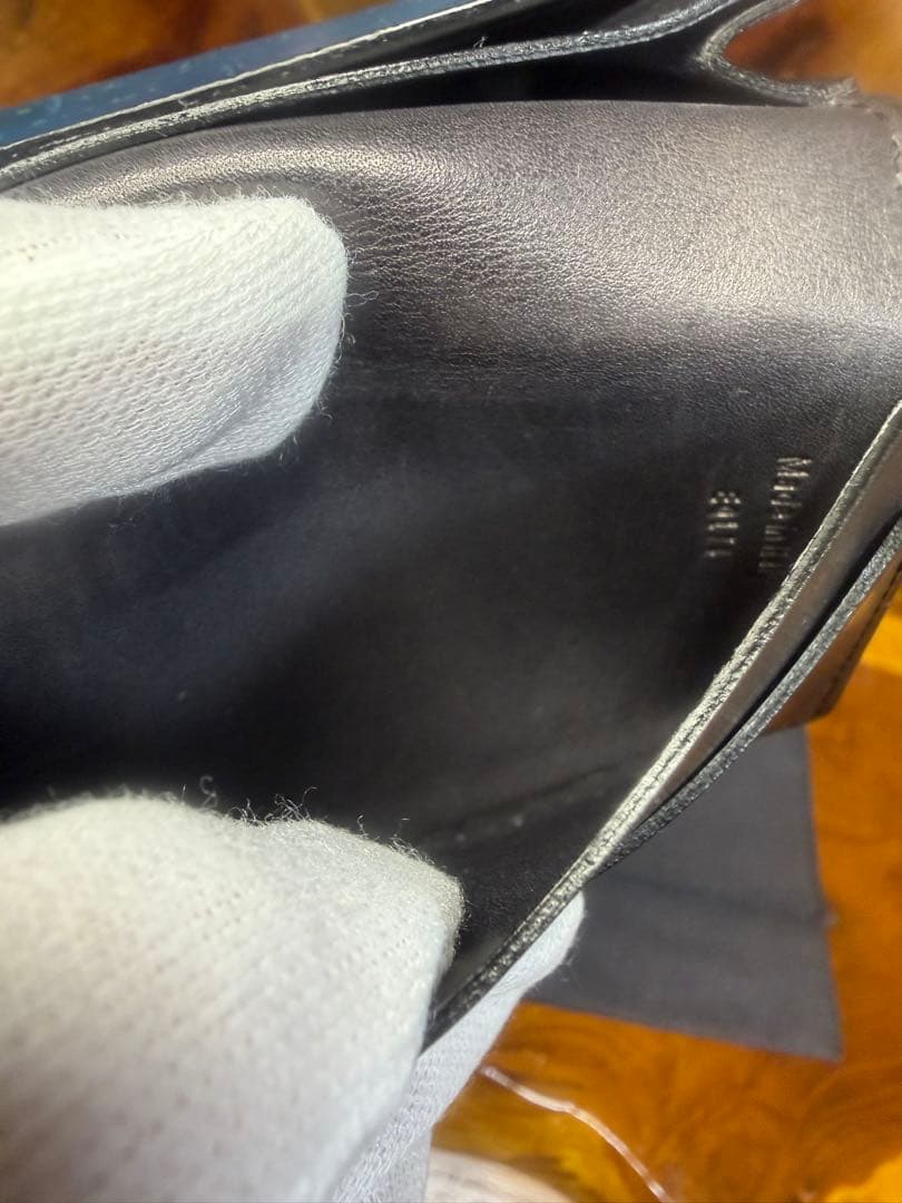 希少色 ベルルッティ Berluti 名刺入れ スクリット 青 カード入れ 美品