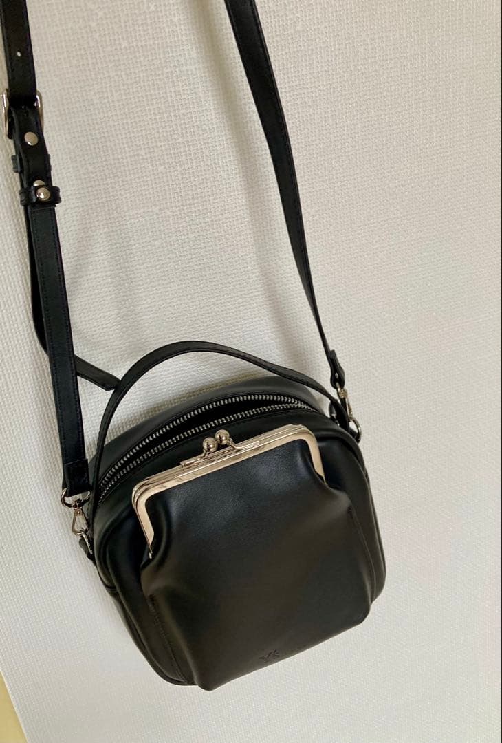 ヨウジヤマモト COW LEATHER L CLASP BOX BAG