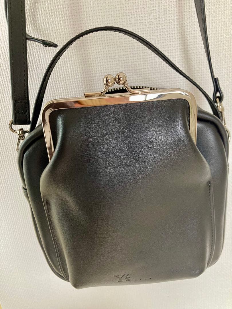 ヨウジヤマモト COW LEATHER L CLASP BOX BAG