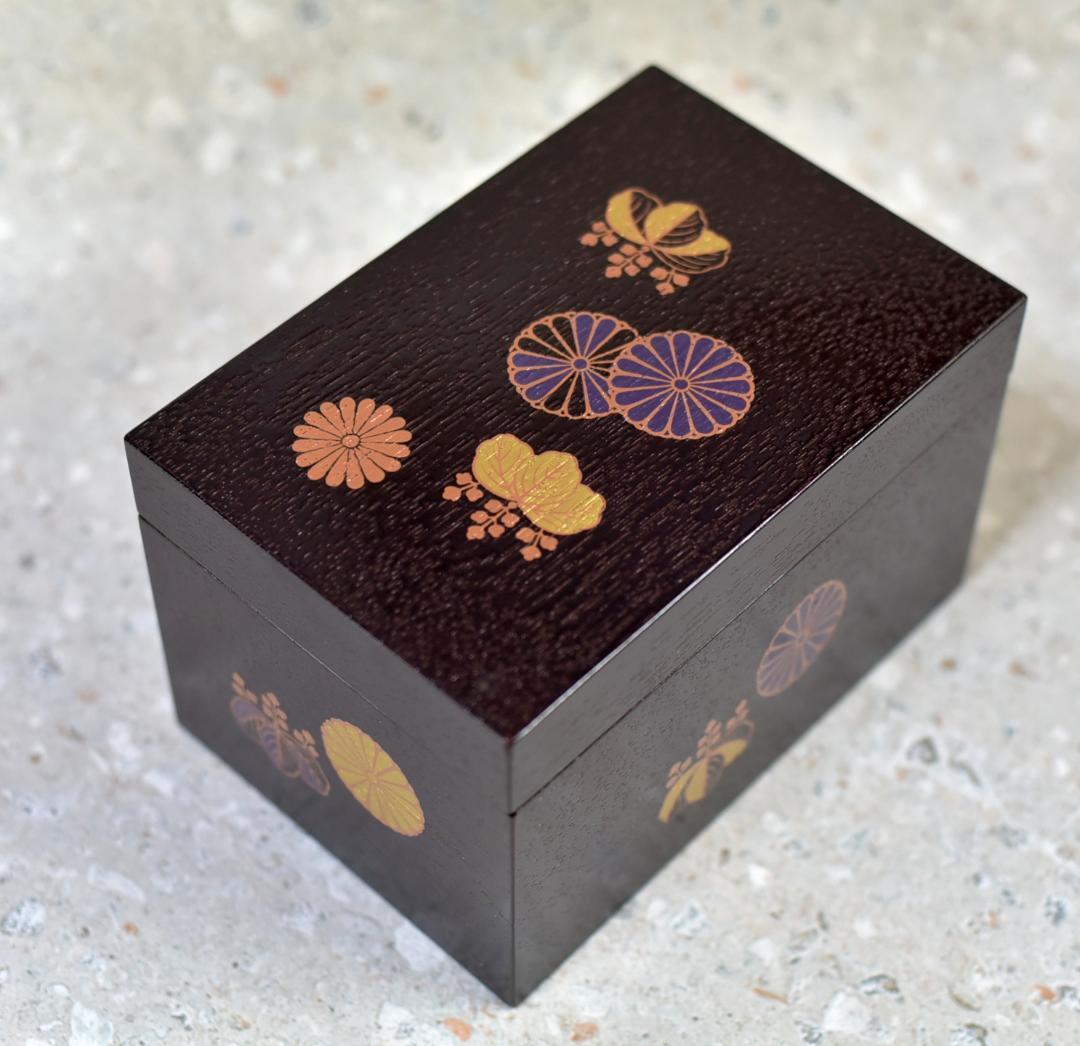 利休茶箱セット（7点）【極上品】高台寺、お稽古　紙箱　お茶道具