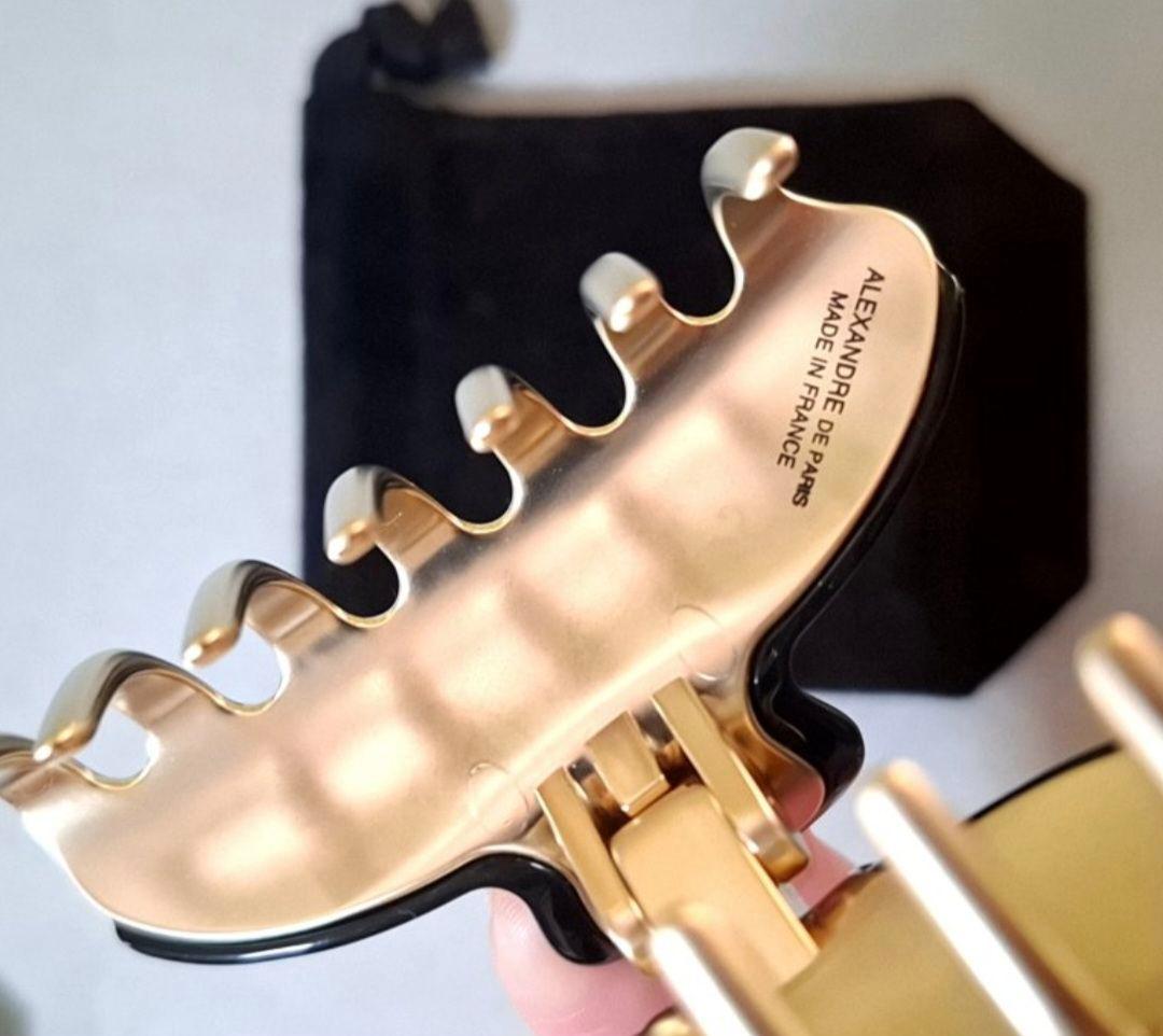 【美品】アレクサンドルドゥパリ M ヘアクリップ　人気のブラック 完売品