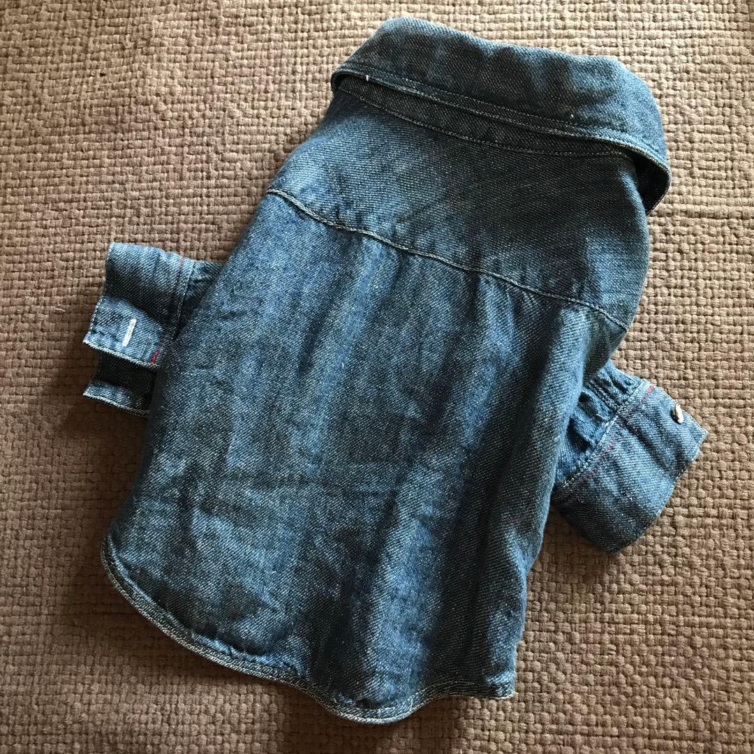 アトリエgg リネンダンガリーシャツ3ハーフ