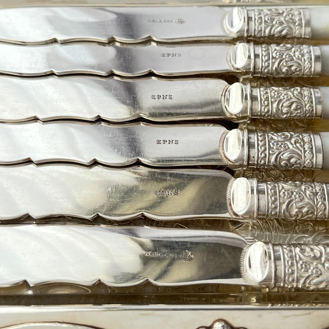 【Saunders & Shepherd】【白蝶貝】カトラリーセット