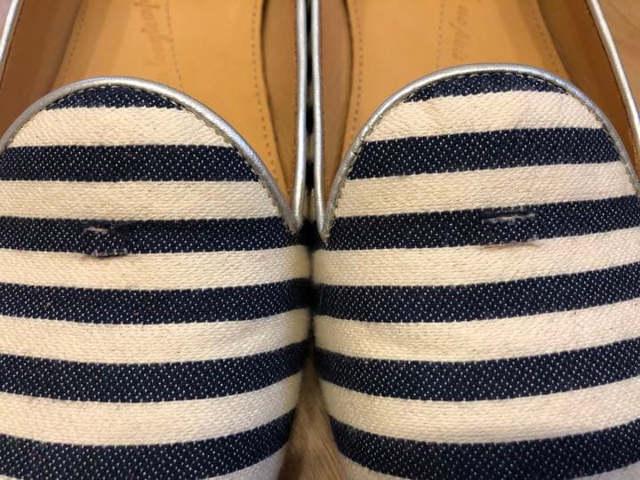 シャテル chatelles ボーダー フラットシューズ 38.5タッセル