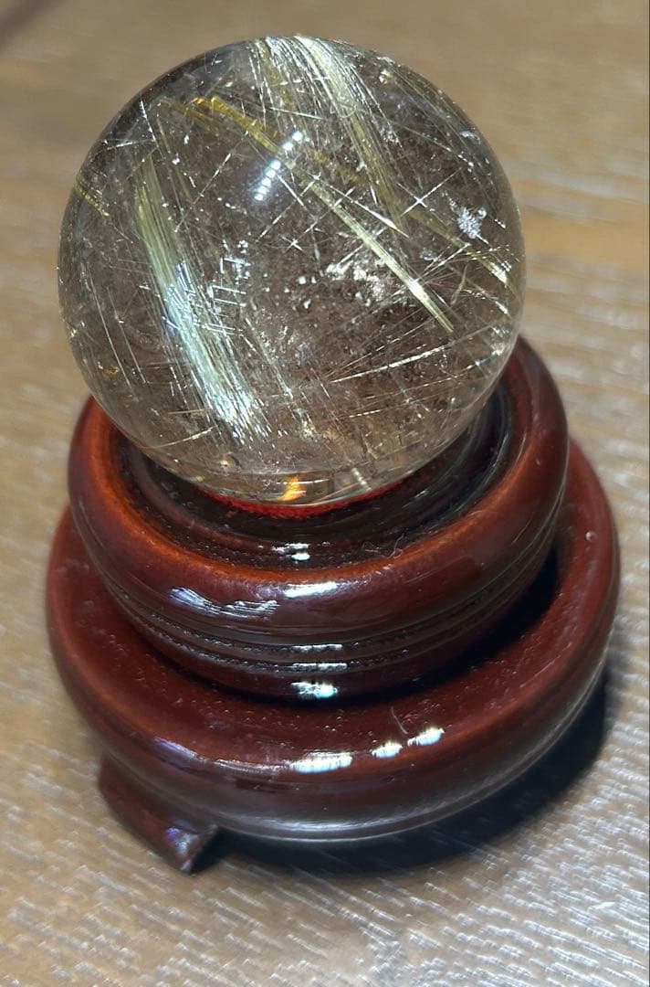 ルチルクォーツ丸玉42mm