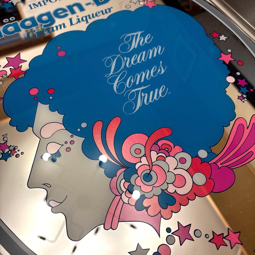 レア！　70年代　ハーゲンダッツ　パブミラー　鏡　看板　ピーターマックス