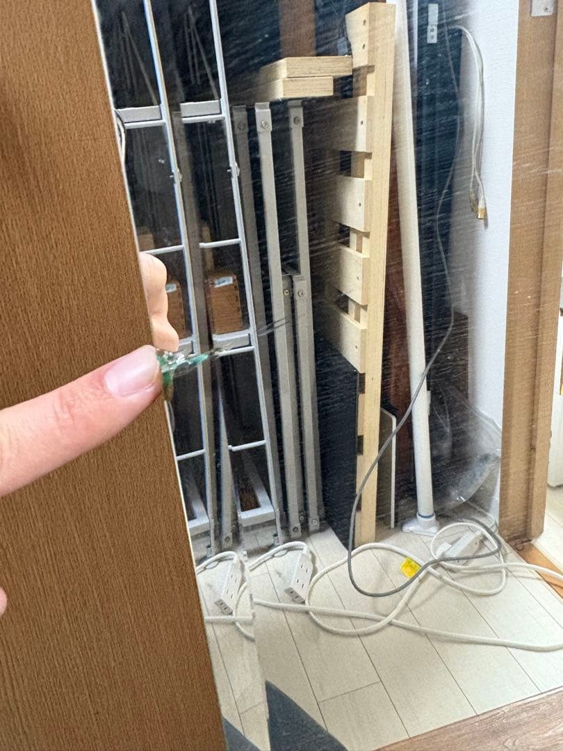 屋久杉　うるし塗り　姿見　ミラー　化粧台　ドレッサー　ニッ引姿見