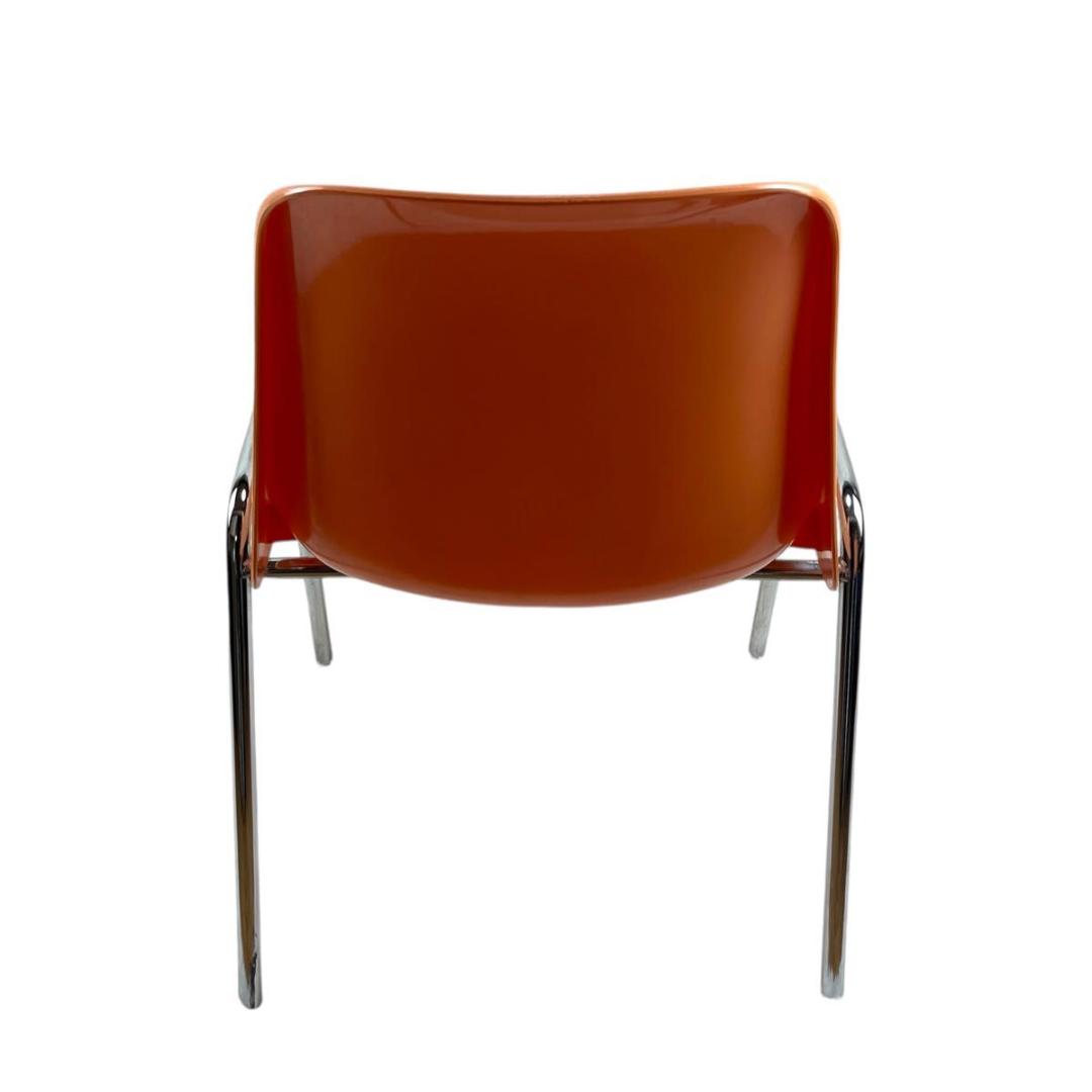 【イタリア製】MOD ELENA スタッキングチェア 3脚セット オレンジ