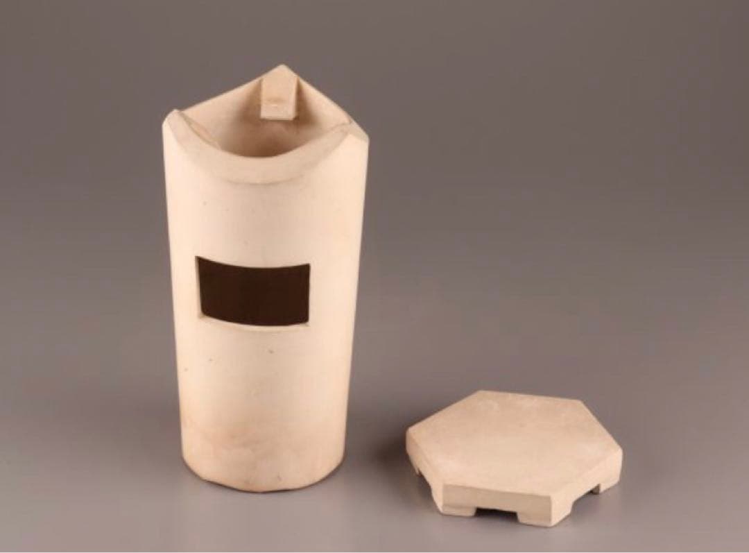 清水六兵衛　煎茶道具　涼炉　白泥　京焼