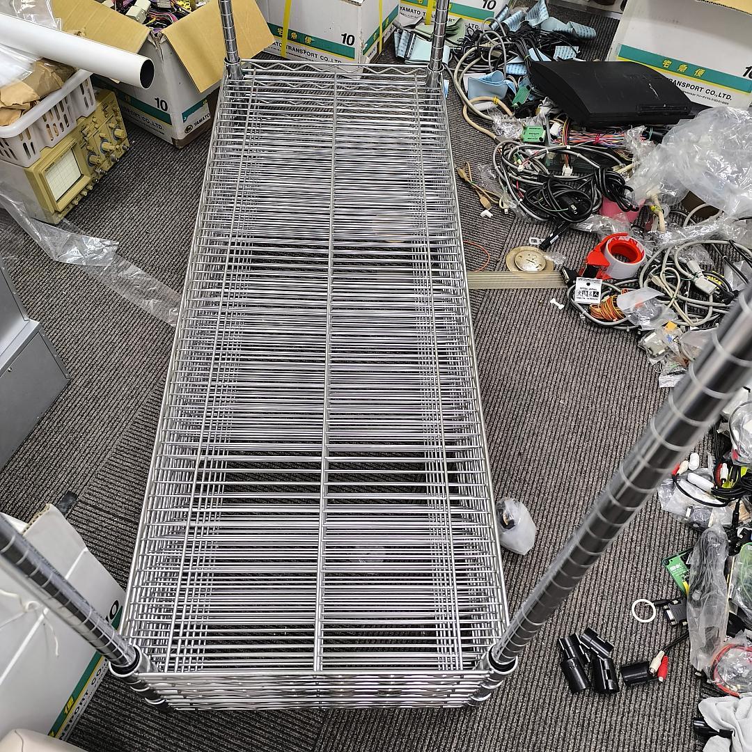 【幅120cm】スチールラック 5段 シルバー 棚板1枚追加済 値引き交渉可