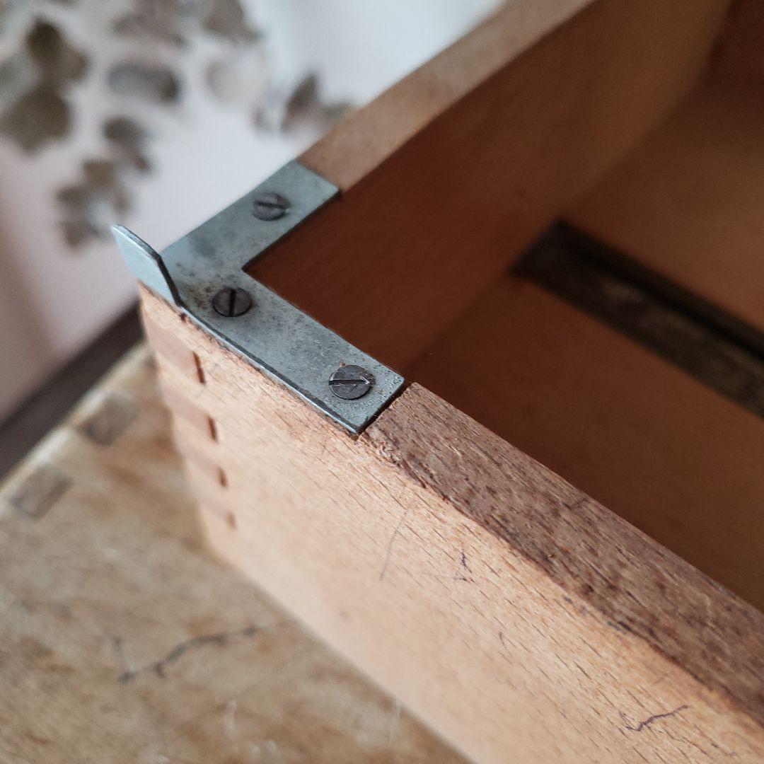 図書館家具　アンティーク　引き出し　古家具　木製　図書館カードケース　収納　無垢