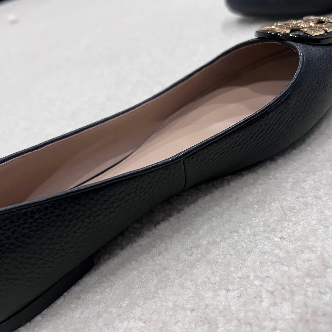 専用トリーバーチ　ブラックレザー フラットシューズ　8 24.5【美品】