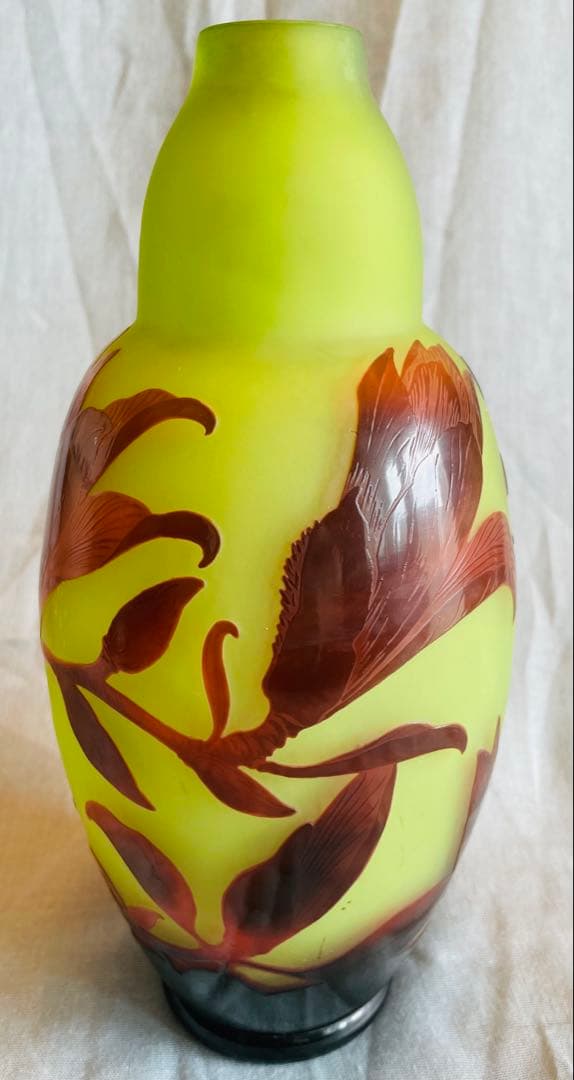 【KAITO】D'Argental工房 アールヌーボー様式 ガラス花瓶