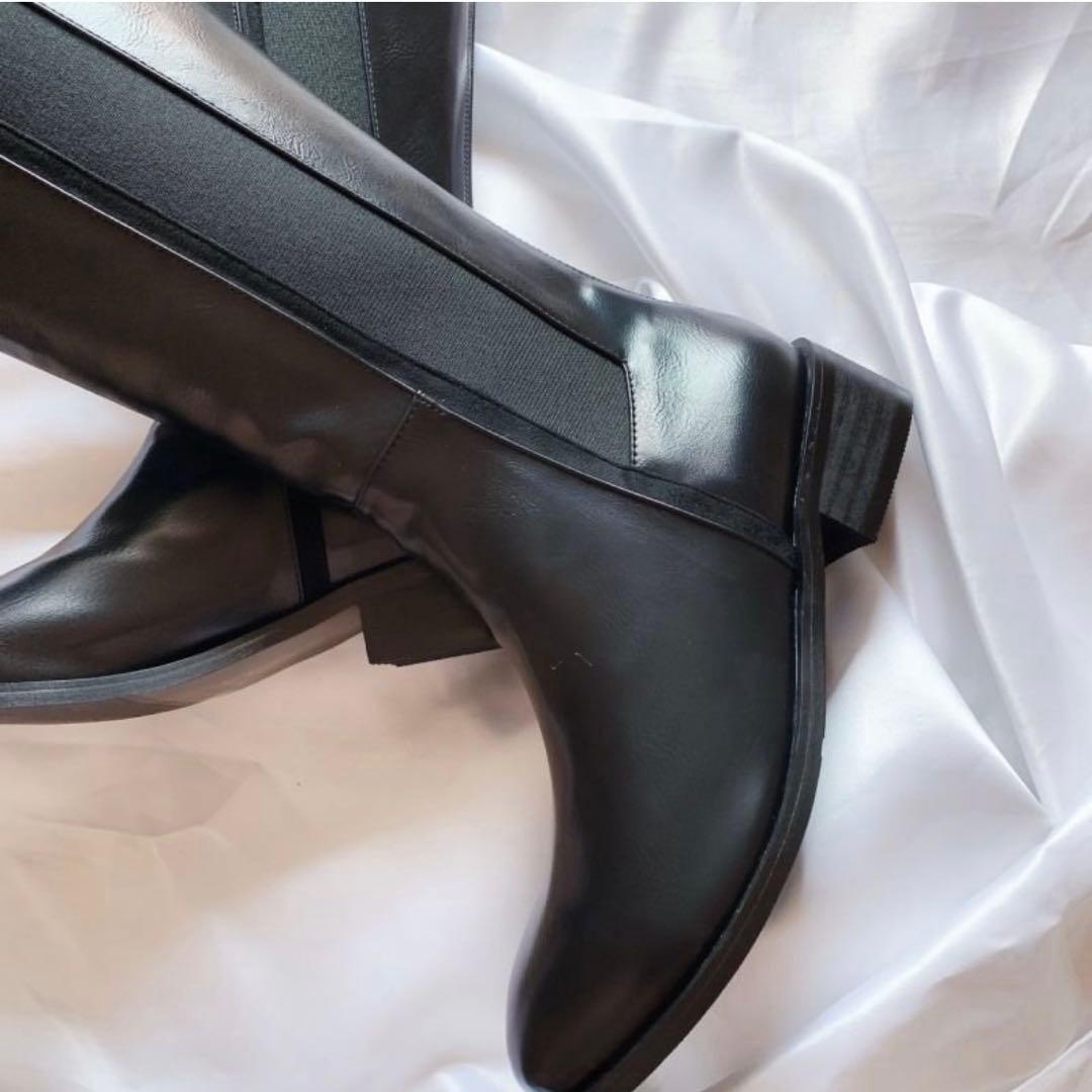 未使用☆HIAND Chelsea Long Boots ブラック最新モデル