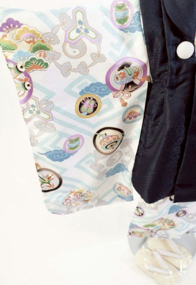 新品七五三○被布○男の子○753○着物○草履○男児被布セット○足袋6点◯ラスト