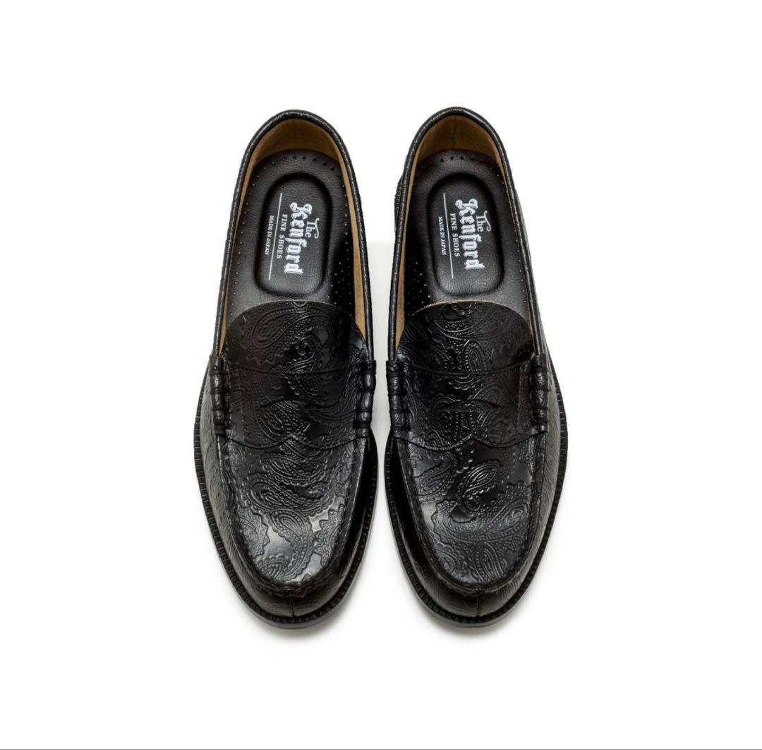 ブラックレザー ローファー 25cm