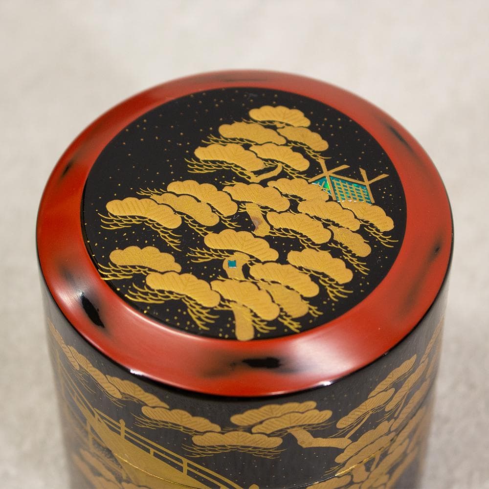 中谷秀斎 住吉蒔絵 茶器 棗 螺鈿装飾 茶道具 共箱