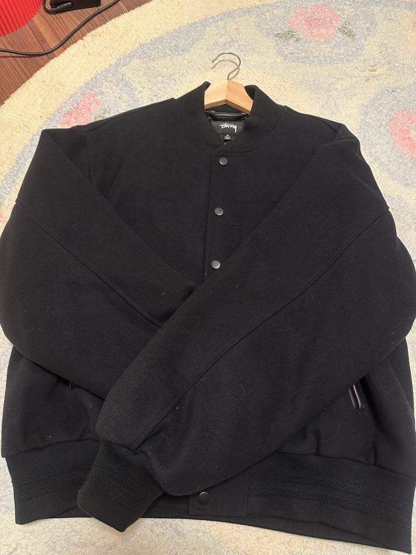 ウェア STUSSY SPORT MELTON VARSITY JACKET