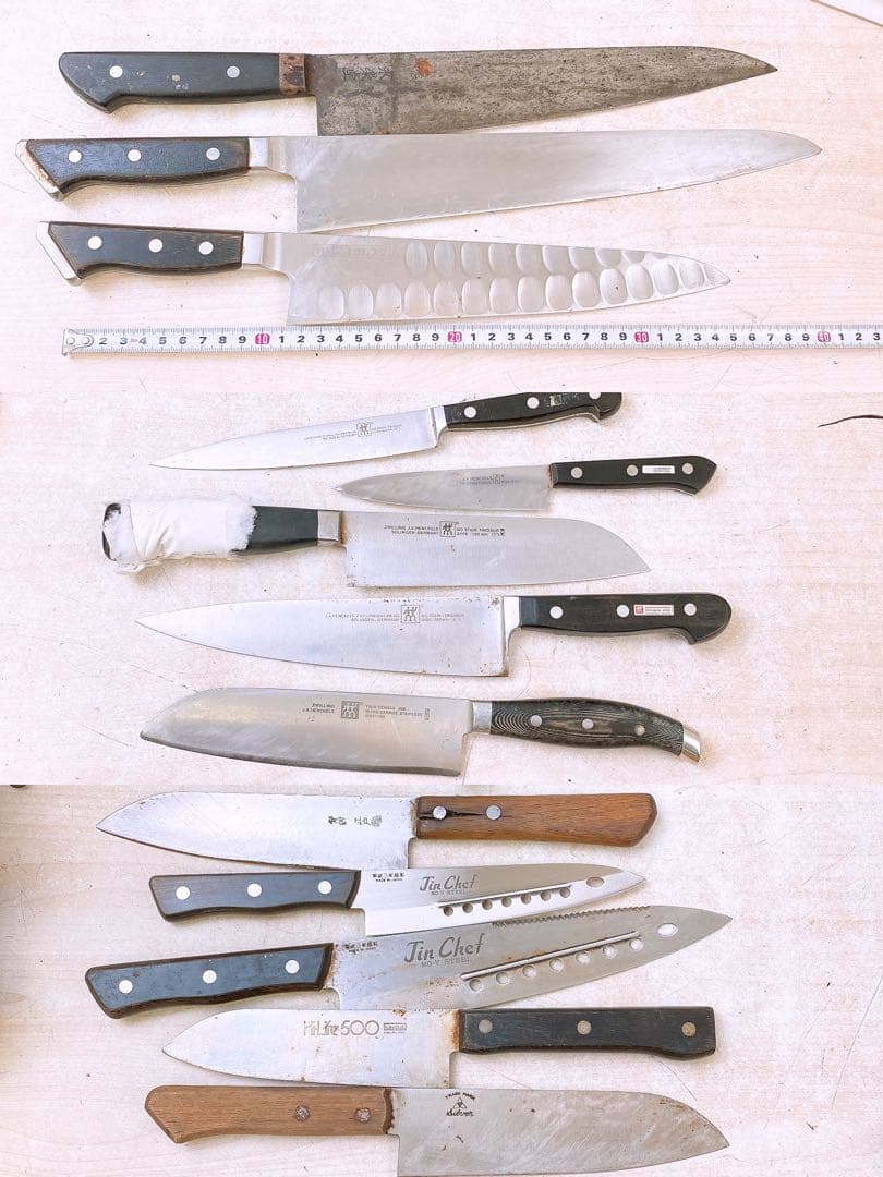 近*ん様 包丁 ナイフ 約16.9kgまとめ 関孫六 ゾーリンゲン 濃州正宗 等